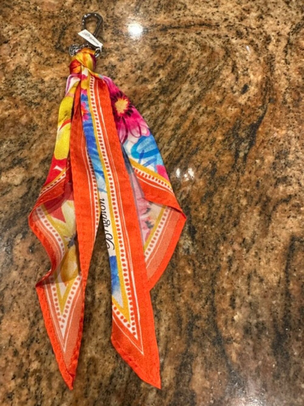 NWT Brighton Silk Suncatcher Scarf Key Purse Bag Fob 9 1/2 L